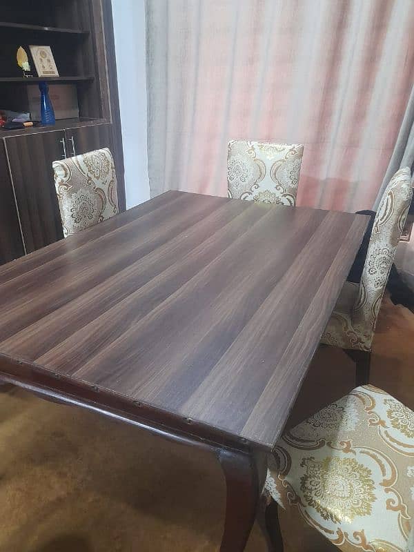 dining table with chairs, used but new in condition 3
