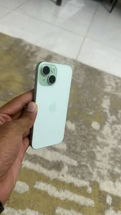 iphone 15 JV 256gb  100 health green color only one cycle count