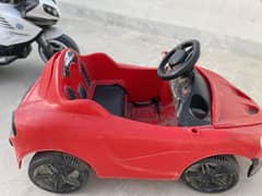 Red toy car only music working
