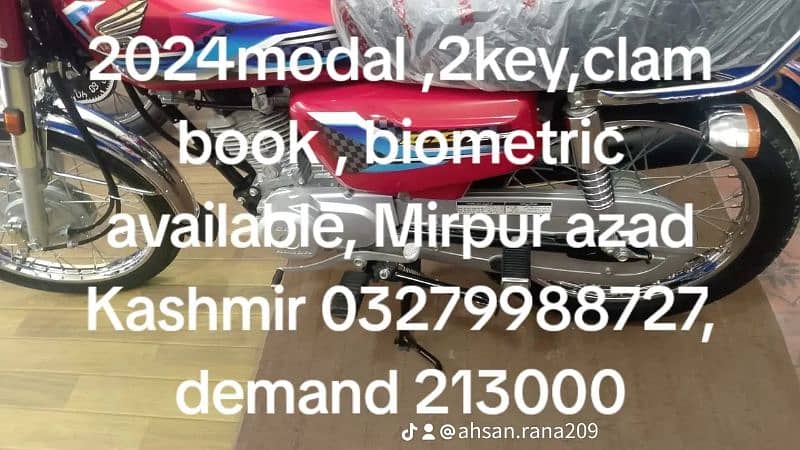 Honda 125 all modal for sell in Mirpur also self start 0