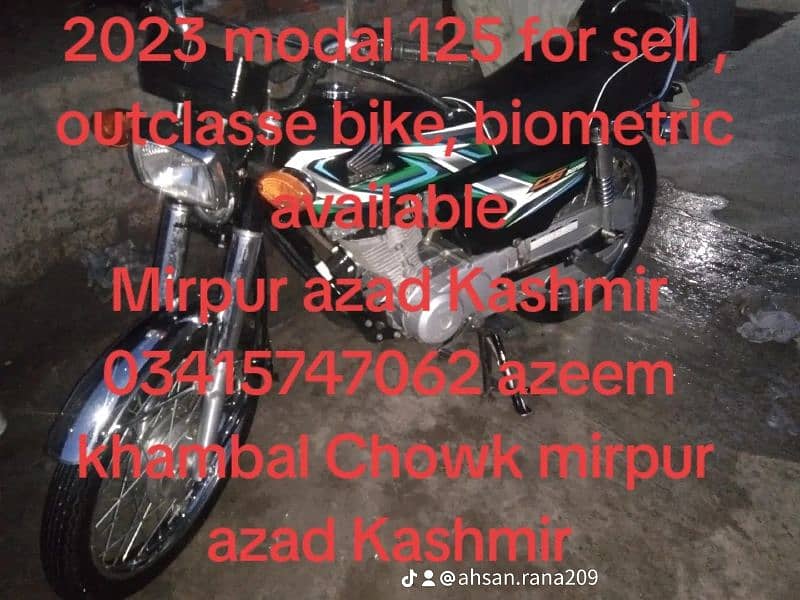 Honda 125 all modal for sell in Mirpur also self start 8