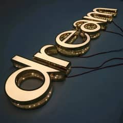 3D Sign Board, Back Light Sign Board