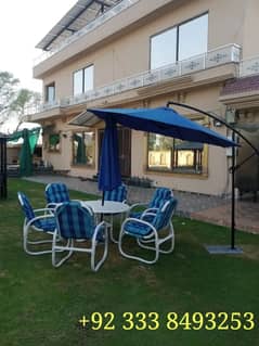 upvc outdoors chair table umbrella / rattan furniture / sofa sets