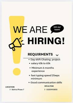 WE ARE HIRING DEVELPORS MALE FEMALE BOTH