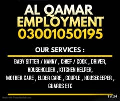 Maids / House Maids / cook / House chef / Baby Sitter maid available