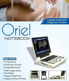 Ultrasound Machine/Oriel Note book with Convex probe/Oriel machine