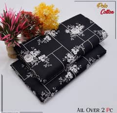 2 Pcs Women's Unstitched printed Suit