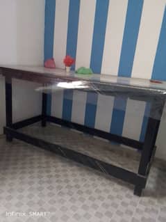 large dinning table with bench