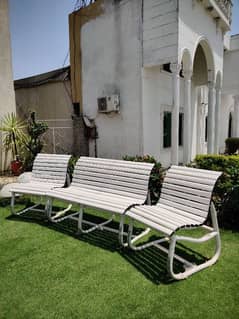 4 seater U PVC garden bench