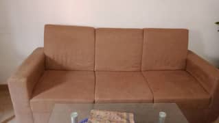 Sofa Set and Glass Table