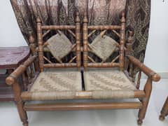 6-Seater Traditional Wooden Sofa Set – Used – Affordable Price!