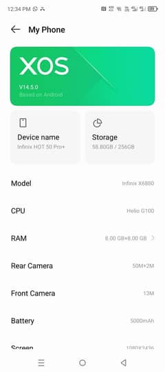Infinix Hot 50 Pro Plus X6880 8+256GB
