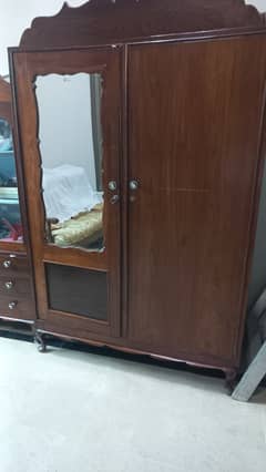 Double door wooden Almirah for sale