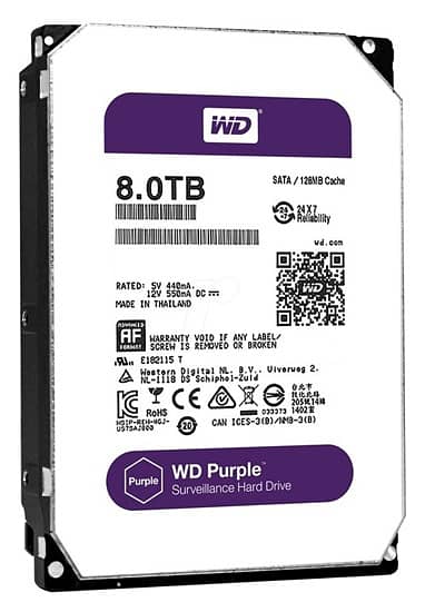 8 TB Hard disk drive desktop 3.5'' WD Purple Surveillance 0