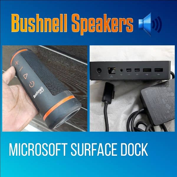 Microsoft Surface pro 7 Docking Station & Bushnell Speakers 0