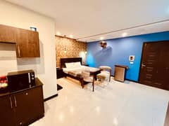 1BED STUDIO FURNISHED APARTMENT IS AVAILABLE FOR RENT IN SECTOR F BAHRIA TOWN LAHORE