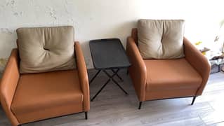Leather sofa set
