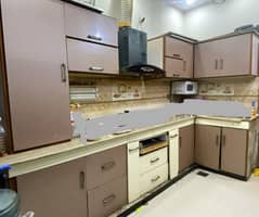 Kitchen cabinets with pantry unit