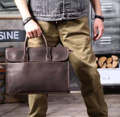 Imported Crazy Horse leather bag
