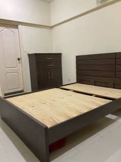 Bed with chester wardrobe for sale