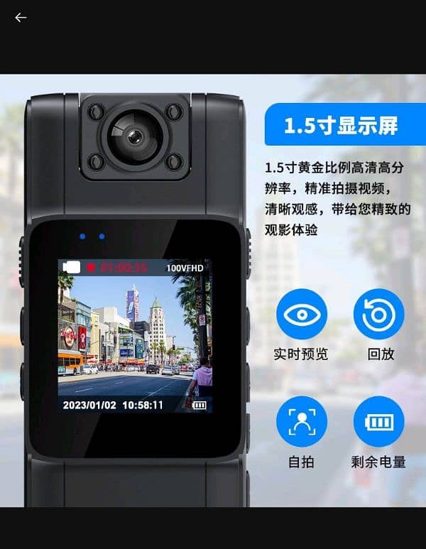 protable camera for vlogging 4k recording supported SD card supported 1