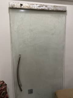 glass door with