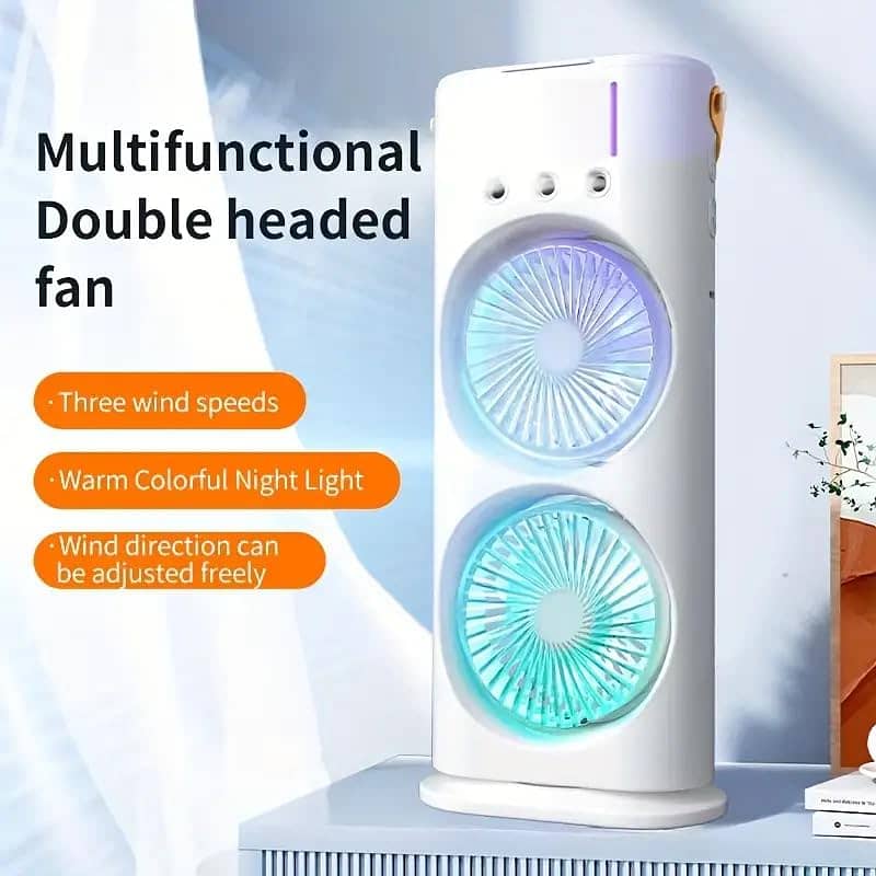 Cooler Fan Rechargeable Humidifying atomizing sheet 2-in-1 humidifier 1