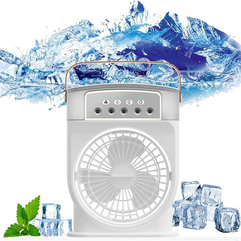 Cooler Fan Rechargeable Humidifying atomizing sheet 2-in-1 humidifier 2