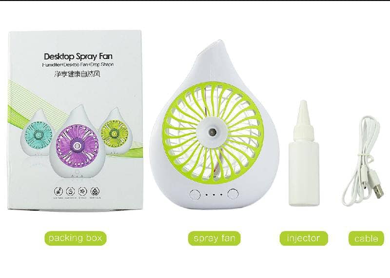 Cooler Fan Rechargeable Humidifying atomizing sheet 2-in-1 humidifier 4