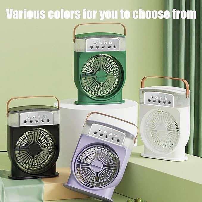 Cooler Fan Rechargeable Humidifying atomizing sheet 2-in-1 humidifier 6