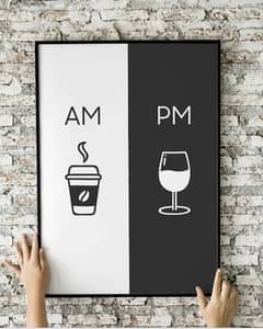 "AM & PM Vibes" Framed Motivational Quotes