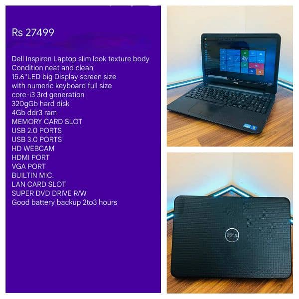 Dell XPS Quadcore corei7 Gaming Laptop builtin JBL woffer 17.3"Display 8