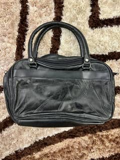Vintage Black Leather Handbag