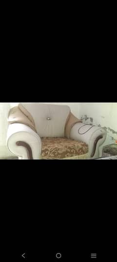 Leather sofa set + Chanyoti room chairs