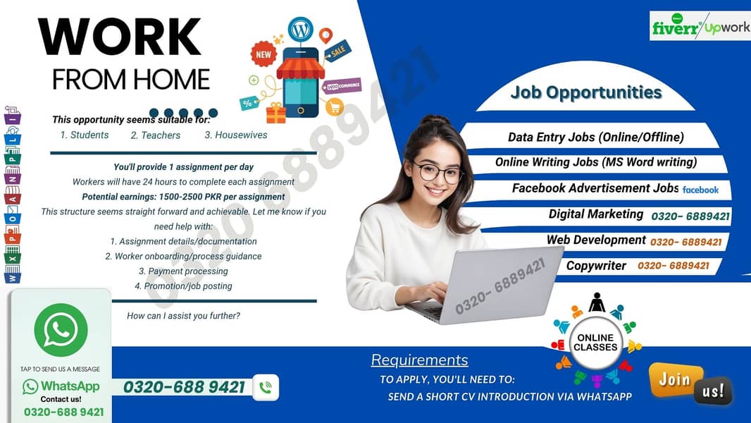 Typing job / Data Entry Job / Assignment Job / Online Job / Part Time 0