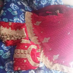 blood red lengha