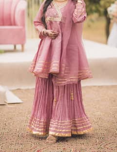 3 piece Frock, Garara and Duppata