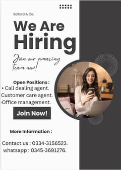 Part time and full time job opportunities