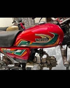 United 70cc bike good condition for sale. Whatsapp 03197327491