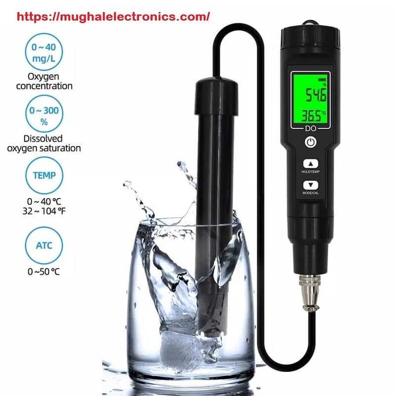 Digital Dissolved Oxygen DO Meter Professional Fi,sh Aqu,arium Meter 0