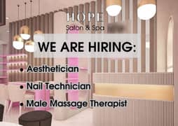 Female Staff Required for  and Salon