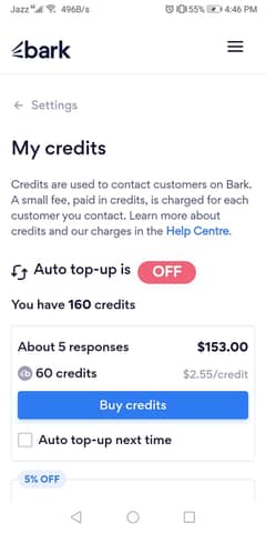 160 Bark Credits/Leads at Super Discounted Price