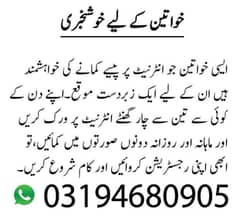 Online job available, Typing/Assignment/Data Entry/Ad posting etc