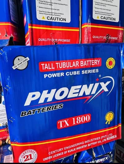 Phoenix Battery TX-1800 For UPs/Solar Available on Discounted Price.