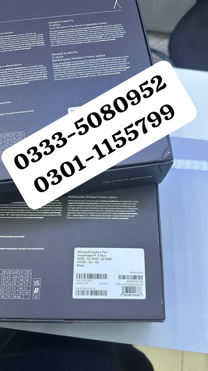 MICROSOFT Surface Pro X-Eilte TAB OLED 16GB/512GB - Win 11 Box Packed 0