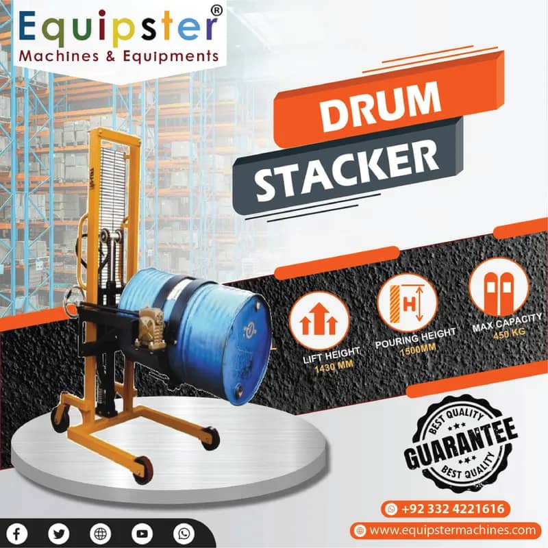 drum stacker loader with drum lifting and tilting option 0