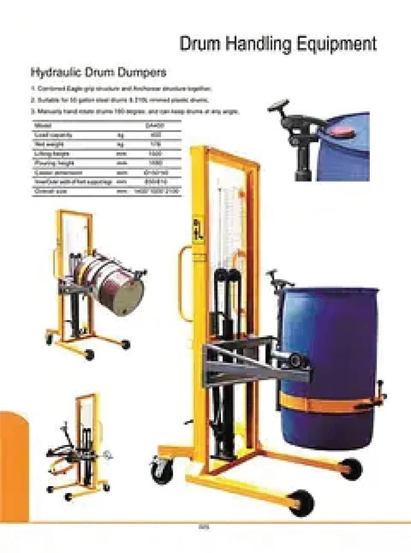 drum stacker loader with drum lifting and tilting option 1