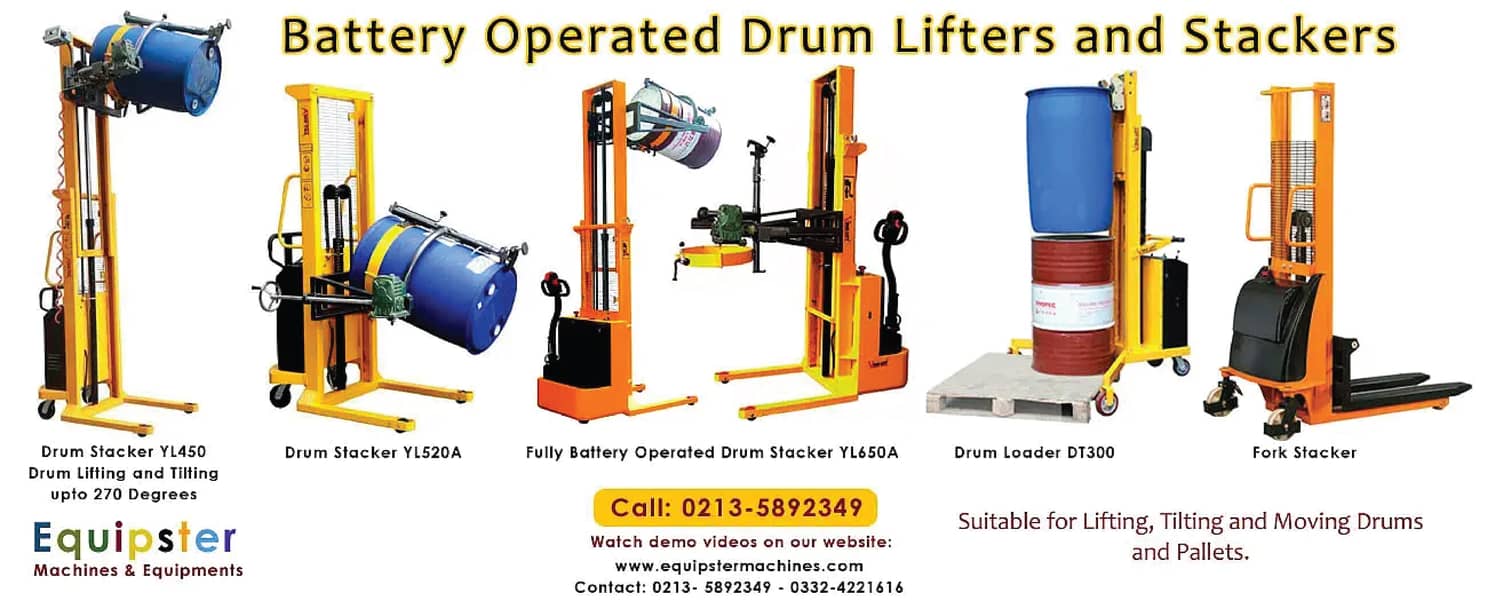 drum stacker loader with drum lifting and tilting option 2