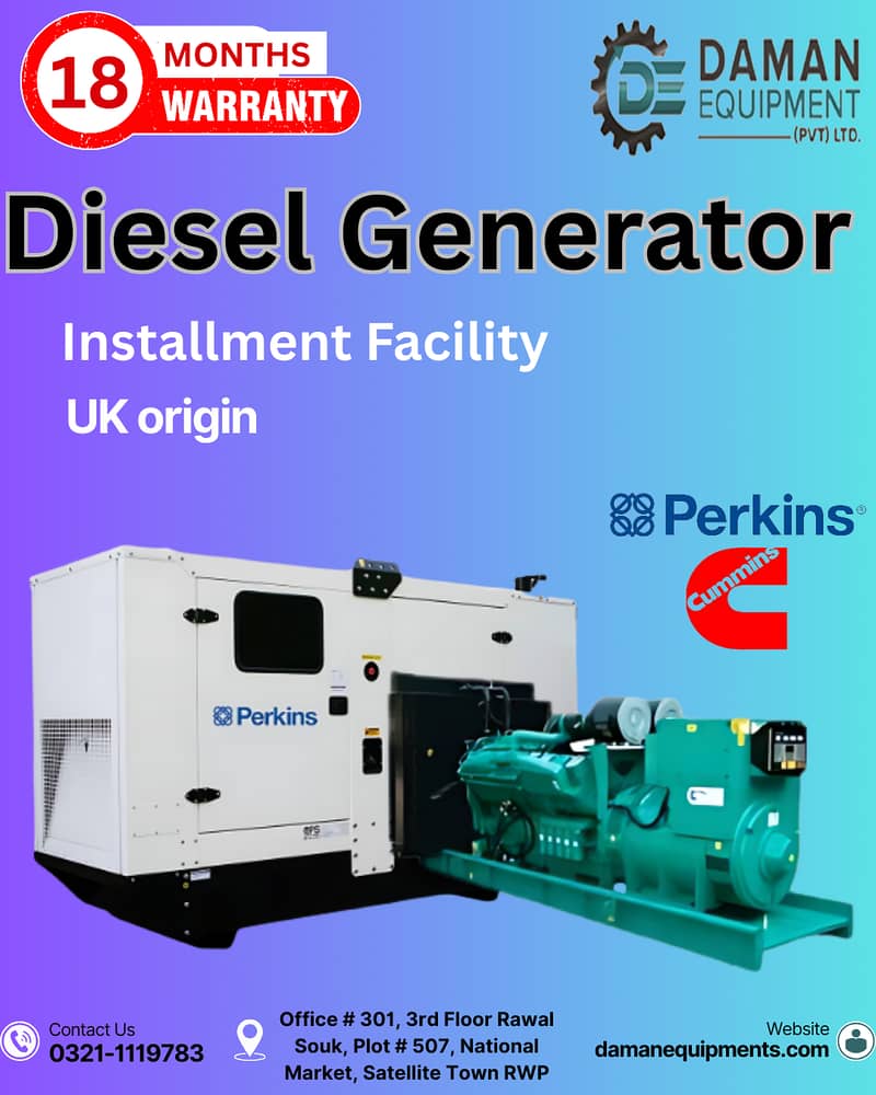 Diesel Genset -  Perkins UK local Assembled  (Soudproof  type ) 45kVA 0