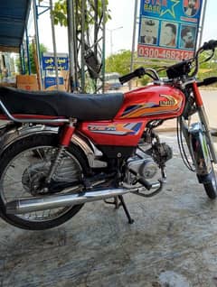 The motorcycle is in good condition